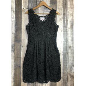 Yoana Baraschi Black Lace Cocktail Mini Dress